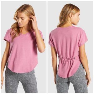 Gymshark Slounge Cinched Tee Dusty Rose Size XL